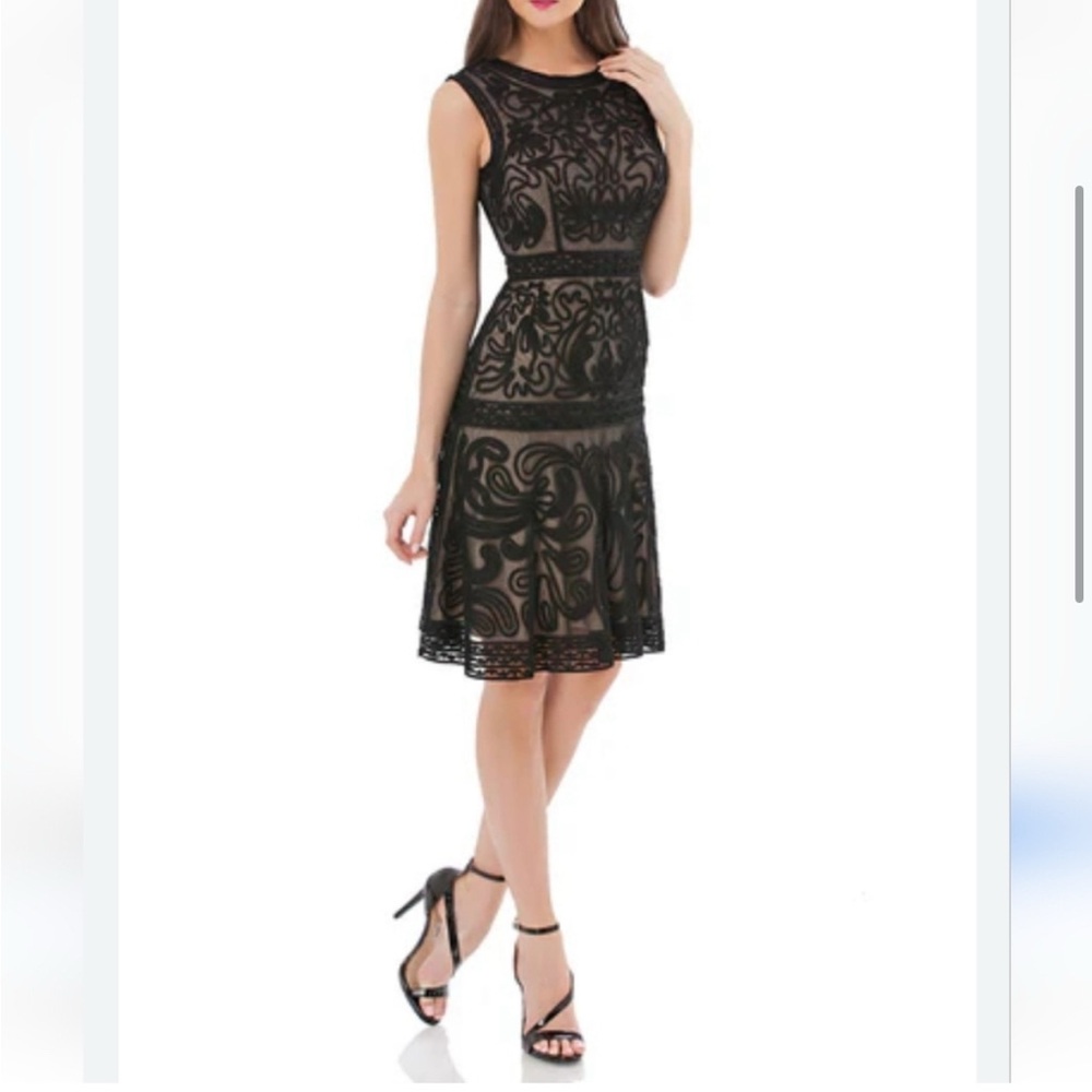 JS‎ Collections Soutache Fit-and-Flare Dress